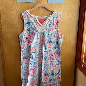 Lilly Pulitzer Kids Casual Dress - Pink and Blue Floral